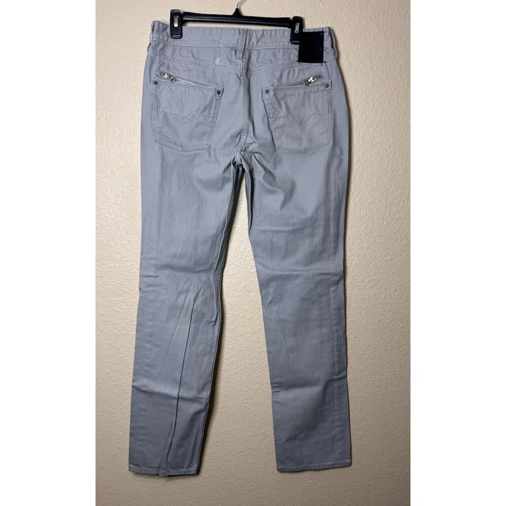 Guess Mens Jeans 32 X 32‎ Lincoln Slim Straight Gray Waxed Denim Stretch Pockets
